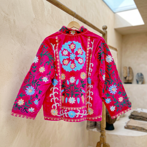 High Quality Eco-Friendly <b>Velvet</b> Embroidered Floral Unisex Winter Coat Plus Size Cotton Casual <b>Jacket</b> <b>Men</b> Women Cotton Lined - Product Image 3