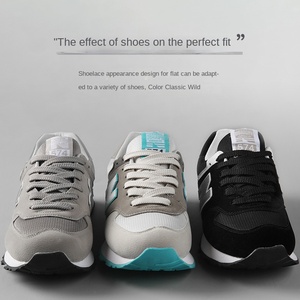 Lacci per Scarpe Intrecciati a Doppio Strato NB, Spessore 0,9 cm, Nero e Bianco, per Sneakers e Scarpe Casual, Vendita all'Ingrosso - Product Image 3
