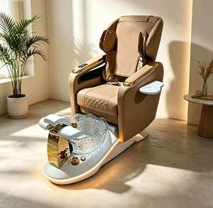 Fauteuil de pédicure électrique professionnel pour massage complet du dos, inclinable, avec station spa roulante et drainage automatique sans tuyauterie pour les ongles - Product Image 6