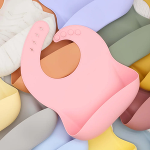 Toddlers Adjustable <strong>Bibs</strong> BPA Free Soft <strong>Bibs</strong> Waterproof Food Catcher Silicone <strong>Bibs</strong> for <strong>Babies</strong> Eating With <strong>Large</strong> Pocket - Product Image 2