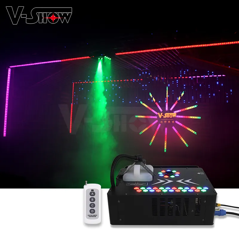 Vertical Fog 1700ワットRGB Color Column Smoke Machine 32*3W LED Jet Fog Machine Stage機器