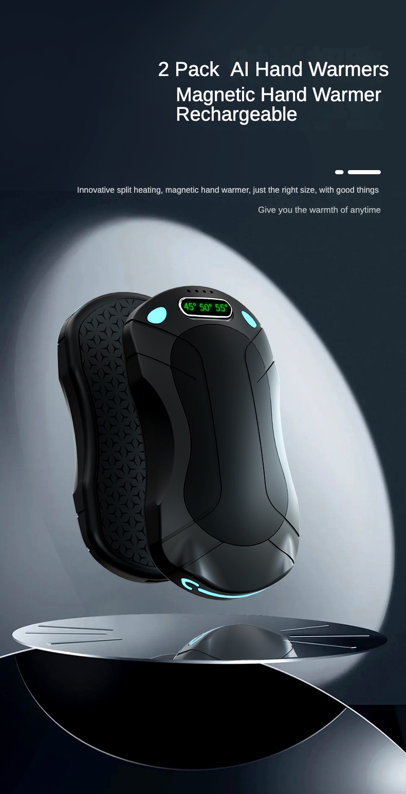 Hand Warmers Rechargeable, Electric Hand Warmers, AI Smart Chips 20Hrs Long Safe Heat, Portable Pocket Heater, Outdoor Camping Hunting Golf Accessories - View #2