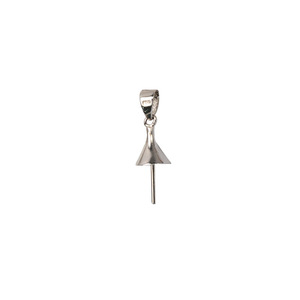 Colgante de Plata S925 para Mujer, Colgante de Perla, Bandeja Vacía para Joyería DIY, Accesorios Semiterminados, Colgante de Sombrero de 836 Puntas - Product Image 5