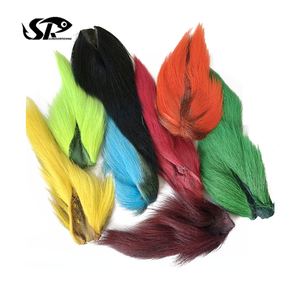 Tigofly Lot de 100 plumes de marabout de dinde 21 couleurs en laine pour attacher les mouches (jaune fluo
