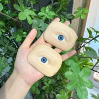 Tête de mannequin en silicone pour la formation à la pose d'extensions de cils