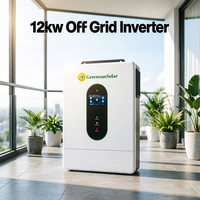 Onduleur solaire hybride MPPT biphasé 110V/220V 12KW à forte demande, compatible avec 6 unités en parallèle