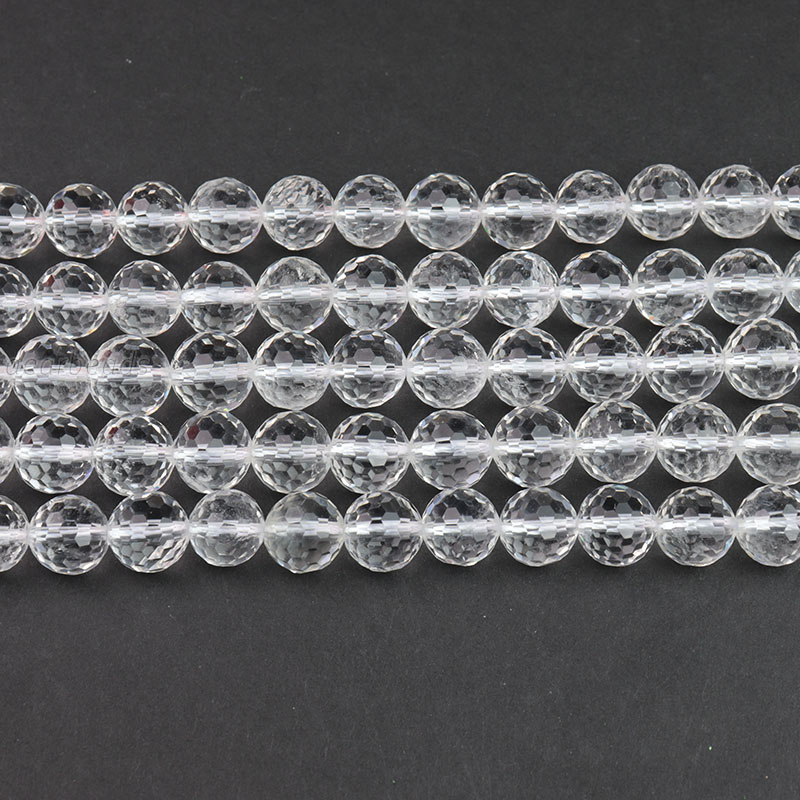 Wholesale Real Natural Faceted Clear Quartz Beads, Gemstone Cut Rock Crystal Bead Strand for DIY Jewelry Making, Length 36cm 14