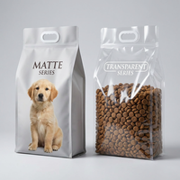 Sacs en plastique personnalisés de 5 kg pour aliments pour chiens et chats, avec poignée, sacs à fond plat pour aliments pour animaux de compagnie