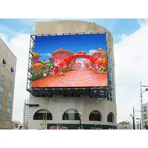 Layar papan reklame iklan terpasang di dinding Led P6 P8 P10 kecerahan tinggi luar ruangan layar Led 3D P6.67