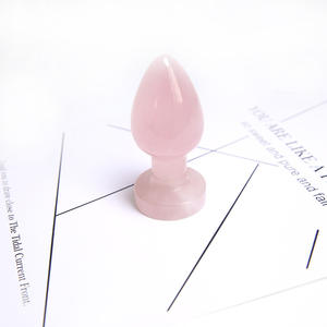 Hersteller Großhandel Natürlicher Rosa Kristall Körperpflege Anal-Erweiterung Weibliche Sexspielzeuge Jade Analplug - Product Image 2