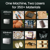Machine de découpe laser de bureau SCULPFUN E1 Pro Dual 21W+3W pour le bois, machines de gravure laser portables pour bouteilles en verre