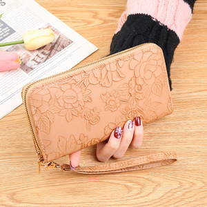 Manufacturer's New Women's Vintage Style Wallet with Long Handle Fashionable Zipper Coin <strong>Purse</strong> and Multi-Functional Phone Bag