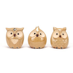 Sculpture d'Hibou en Céramique Peinte à la Main avec des Détails Artistiques pour la Décoration de la Maison et du Bureau sur le Thème de la Sagesse - Product Image 1