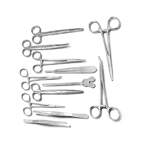 Juego de 13 Piezas de Instrumentos Quirúrgicos Básicos DDP: Pinzas, Tijeras, Portaagujas, en Caja de Acero Inoxidable, con Certificación CE e ISO - Product Image 2