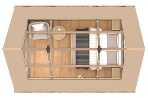 Tente Safari Triangulaire de Luxe Confortable Haut de Gamme avec Toit en Toile pour Sites de Vacances Privés - Product Image 2