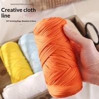 200g Nouveau Fil Acrylique Mélangé Fantaisie Super Épais Teint pour Tricot Manuel DIY, Tissage, Sacs, Tapis et Tapis de Sol Épais