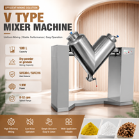 Mélangeur en acier inoxydable de type V, machine de mélange de poudre sèche à haute efficacité pour l'utilisation alimentaire, chimique et industrielle