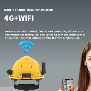 <span class=keywords><strong>Casque</strong></span> <span class=keywords><strong>de</strong></span> sécurité intelligent 4G WiFi à double module avec caméra 1080P, GPS, vidéo en temps réel, <span class=keywords><strong>audio</strong></span> bidirectionnel, en ABS, pour la construction et l'exploitation minière - Product Image 3