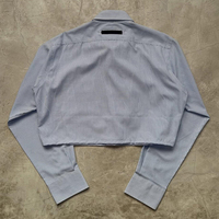 Kemeja Pria Lengan Pendek Custom Streetwear Model Fireman Clasp Button, Bahan Tebal, Potongan Boxy Fit, Kerah Turn Down, Motif Strip