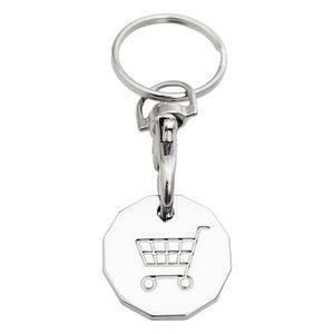 Custom Euro Trolley Coin <b>Keyring</b> Supermarket Shopping Cart Token Keyholder Promotional <b>Cute</b> Metal Iron Stamped Assorted Colors - Product Image 4