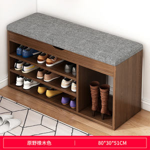 סלון רהיטים ארון נעליים ארון ארון מתלה עץ עם מושב - Product Image 4