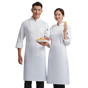 Uniformes de Chef para restaurante de Hotel, <span class=keywords><strong>ropa</strong></span> de trabajo de cocina de manga larga con doble botonadura para hombre, <span class=keywords><strong>ropa</strong></span> de cocina trasera de talla grande - Product Image 1