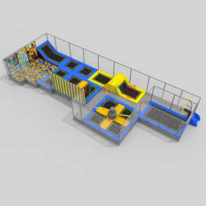 Ensemble de trampoline commercial en acier inoxydable pour enfants avec <span class=keywords><strong>mur</strong></span> <span class=keywords><strong>d</strong></span>'<span class=keywords><strong>escalade</strong></span> de sécurité et blocs de mousse, garantie 1 an pour salle de sport intérieure/extérieure - Product Image 2