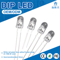 Diode LED ronde de 5 mm à trou traversant, jaune, verte, bleue, super lumineuse, diode électroluminescente, diode régulatrice de tension Zener