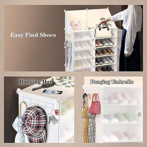 <span class=keywords><strong>Armoire</strong></span> à chaussures <span class=keywords><strong>couloir</strong></span> organisateur de chaussures modulaire <span class=keywords><strong>pour</strong></span> garde-robe en plastique peu encombrant avec étagère à chaussures - Product Image 6