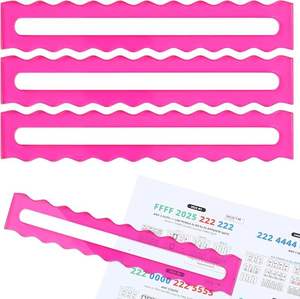 Détecteur de lignes de Mahjong en acrylique rose en forme d'éventail pour débutants et passionnés de Mahjong, <span class=keywords><strong>jeu</strong></span> de société de divertissement, règles du Mahjong - Product Image 3