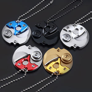 Llavero plegable portátil de acero inoxidable, cuchillo OEM personalizable, grado DIY para acampar - Product Image 6