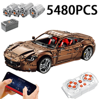 Reobrix 11009 Coche de Carreras, Kit de Construcción de Plástico, 5480 Piezas, Modelo MOC de Coche Deportivo, Bloques de Construcción Educativos para Niños