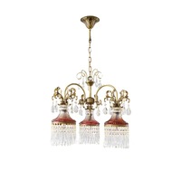 Lustre de plafond style rétro 2025 French Light pour chambre à coucher, lampe de chevet en verre à vin