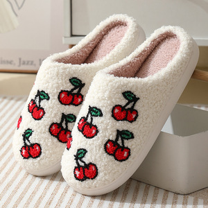 Pantuflas de Felpa con Diseño de Frutas, Cálidas y Gruesas para Mujer, Invierno, Interior, Antideslizantes, con Punta de Algodón, Estilo Moderno, Novedad 2025 - Product Image 6