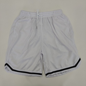 B429 Heren Basketbalshorts Basic Gym Warming-Up Ademend Plus Size Custom Team Logo Gedrukt Groothandel Blanco Cropped Botjes Design - Product Image 3