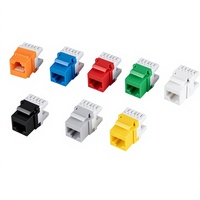 Module réseau RJ45 Keystone Jack Cat6 UTP 250V, boîtier PC, couleurs assorties, connecteur femelle 8P8C sans outil, codage couleur des données