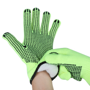 Luvas quentes de PVC para trabalho de inverno Antiderrapante Proteção contra o frio Luvas pontilhadas de algodão - Product Image 3