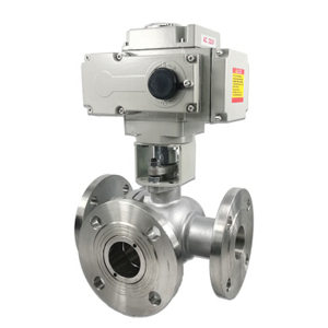 Válvula de Bola de 3 Vías de Acero Inoxidable SS304/316 con Actuador Eléctrico y Brida - ¡Gran Oferta! - Product Image 1