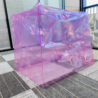 Sacs pochette debout rose personnalisé en plastique PE pour solution de stockage cubique de protection de machine industrielle avec caractéristiques de sécurité
