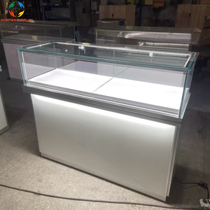 Porte <span class=keywords><strong>coulissante</strong></span> en verre de cadre en aluminium de fantaisie pour la vitrine de magasin de bijoux meubles élégants de bijoux pour le <span class=keywords><strong>but</strong></span> d'affichage - Product Image 2