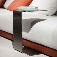 Table d'appoint en métal durable de haute qualité, en forme rectangulaire, design contemporain, hauteur réglable, pour hôtel et salle à manger