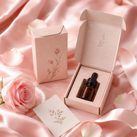 Coffret Cadeau Demoiselle d'honneur en Papier Gravé Rose avec Carte de Remerciement, Ruban, Autocollant, Décoration Or Rose et Coffret Huiles Essentielles