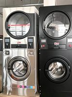 Laveuse-sécheuse commerciale à monnayeur 12 kg, configuration haut-séchoir-bas-laveuse, pour laverie automatique, hôtel et appartement