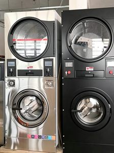Lavasciuga a gettoni da 12 kg, <span class=keywords><strong>lavatrice</strong></span> in alto e asciugatrice in basso, macchina lavanderia commerciale per lavanderie self-service, hotel e appartamenti - Product Image 3