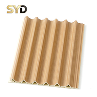 Panneau mural intérieur en WPC, composite bois-plastique ignifuge, texture bois 3D rainurée, décorations en bois, utilisation en bureau, facile à poser