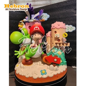 Sculpture de dessin animé <span class=keywords><strong>Mario</strong></span> Dream <span class=keywords><strong>Studio</strong></span> Yoshis Island Diorama Statue en résine - Product Image 6