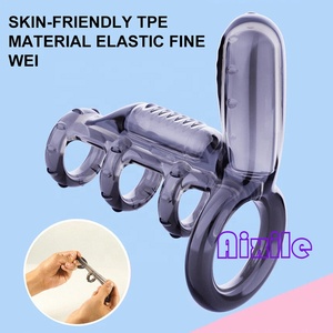 Anneaux de pénis à double vibration pour retarder l'éjaculation, jouet sexuel pour hommes et couples, jeux coquins pour adultes, machine sexuelle, pompe à pénis réutilisable - Product Image 2