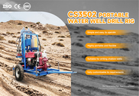 Foreuse à eau portable diesel XL de haute qualité avec pompe, profondeur de forage max. 130 m, puissance 22-35 CV