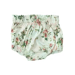 Cute baby pants&shorts spring summer toddler girls bloomer shorts newborn baby milk silk print underwear