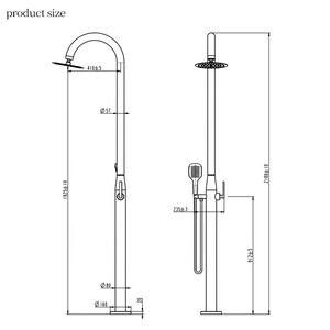 Doccetta Portatile da Esterno <span class=keywords><strong>per</strong></span> Piscina e <span class=keywords><strong>Giardino</strong></span> - Set Doccia da Esterno - Product Image 6